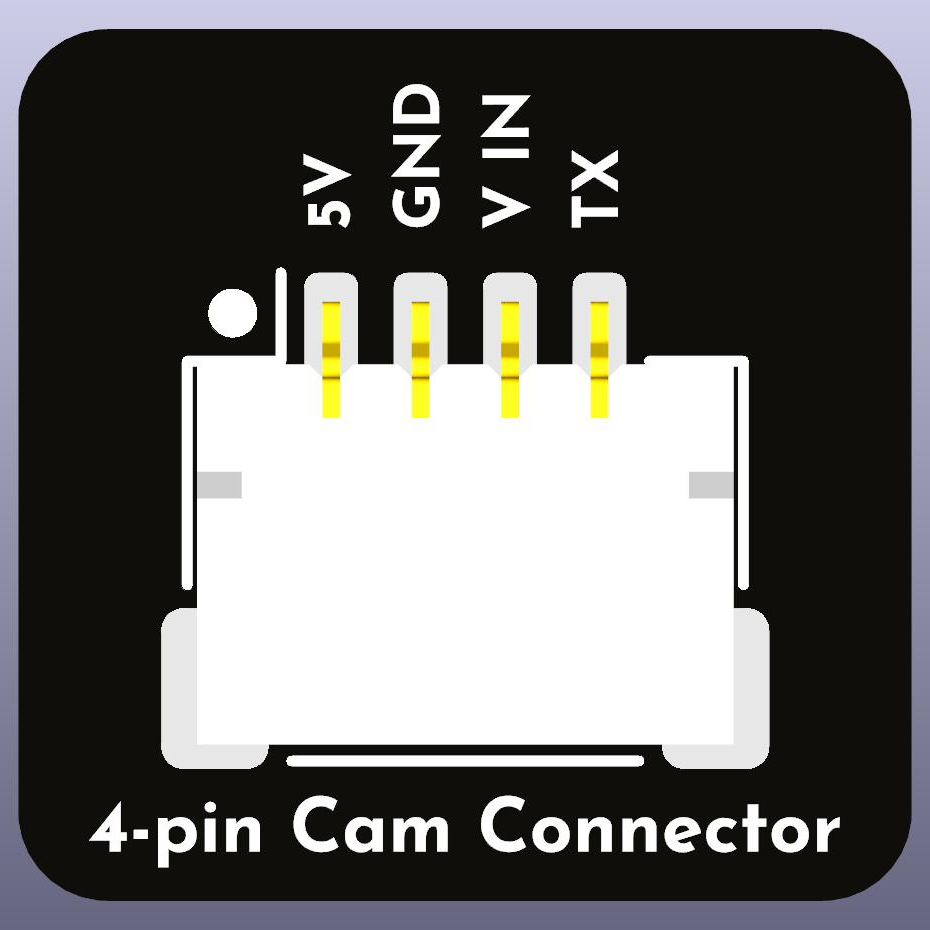 4-pin Analog Camera Connector Board Render
