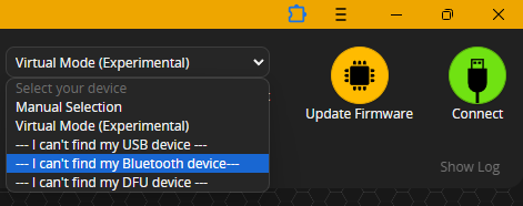 Betaflight App - Add Bluetooth device