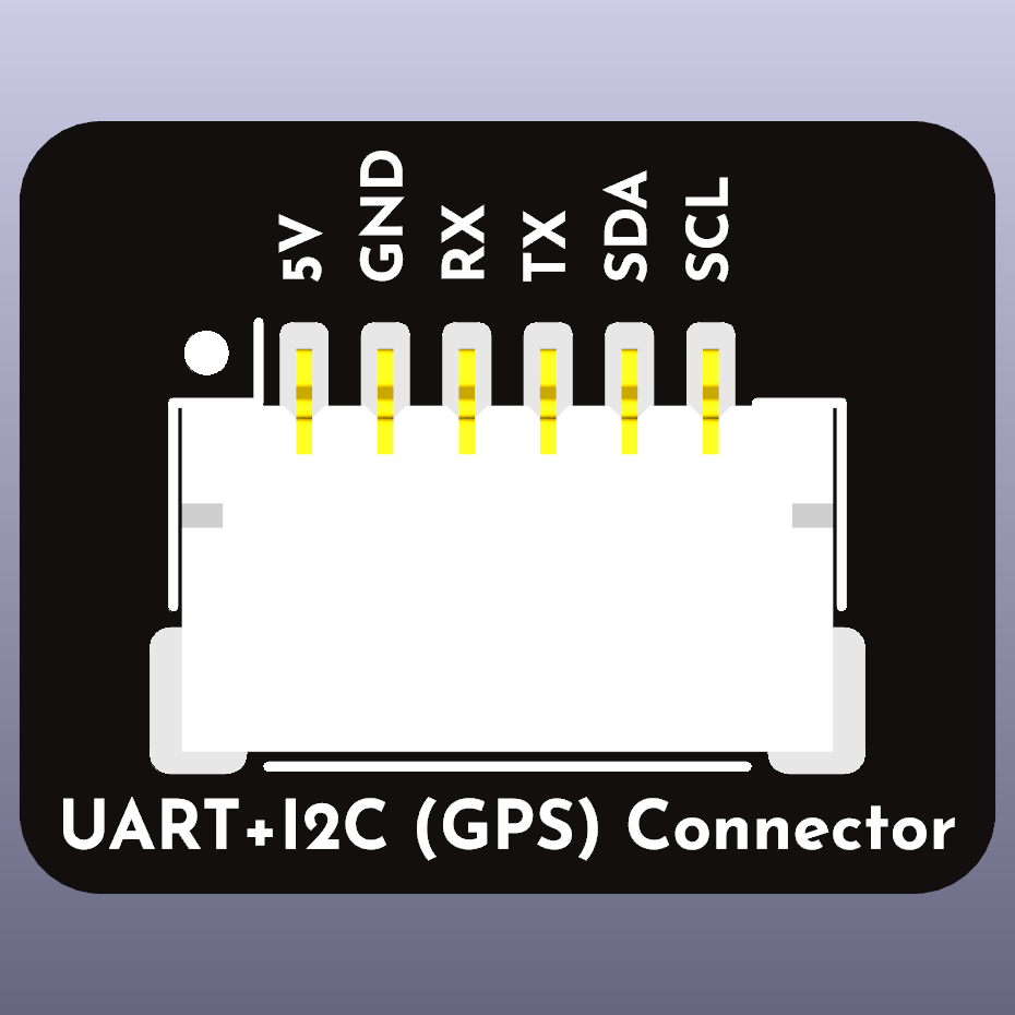 UART + I2C Connector Board Render
